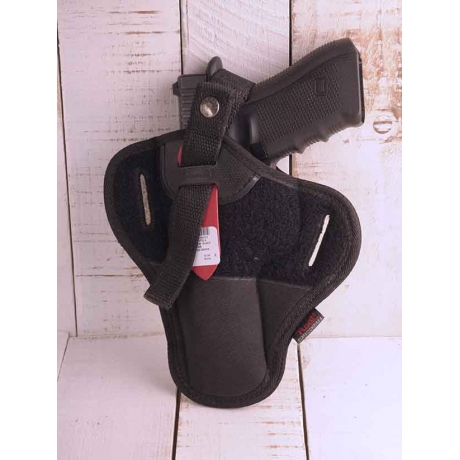 FUNDA PISTOLA ROAL OWB GLOCK 17/34 OWB CORDURA NEGRA.