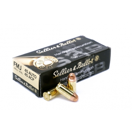 MUNICION SELLIER BELLOT C/45 ACP FMJ 230 GR. (50 UDS)