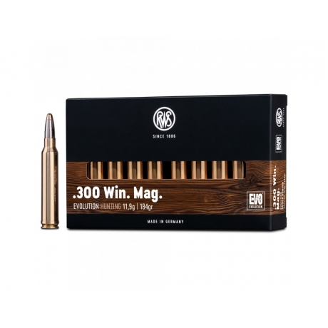 MUNICION RWS C/300 WIN.MAG. EVOLUTION 184 GR.