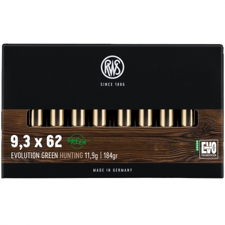 MUNICION RWS C/9.3 X 62 EVOLUTION GREEN 184