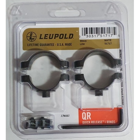 ANILLAS LEUPOLD QR 30MM BAJAS MATE 51717