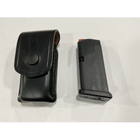 CONJUNTO CARGADOR GLOCK 26/27 10 TIROS MAS FUNDA CARGADOR SICKINGER MAGAZINE BOX GLOCK 26 NEGRO 10 RD