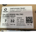 CAJON CARTUCHO CAZA TRUST GALGO VERDE C/.12-70-16 P07 250 UNIDADES