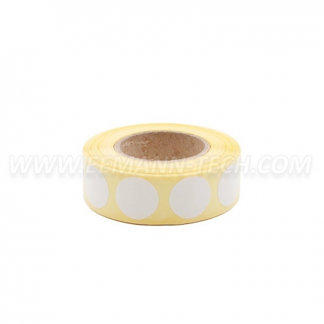 ROLLO PARCHES BLANCOS 2000 UNIDADES DIAMETRO 20 MM