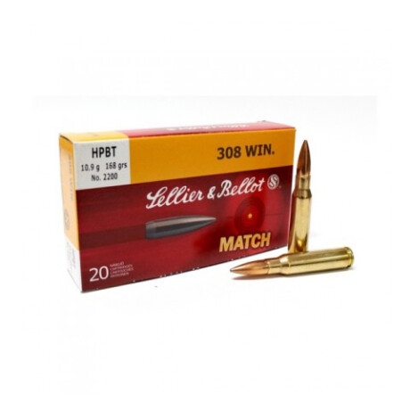 MUNICION SELLIER BELLOT C/308 WIN MATCH HPBT 168 GR.