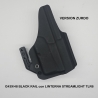 FUNDA IWB GLOCK 43X/48 BLACK+LINTERNA TLR6 ELEGANT KYDEX INTERIOR ZURDO