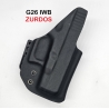 FUNDA IWB GLOCK 26/27 ELEGANT KYDEX INTERIOR ZURDO