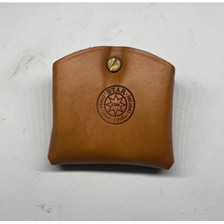 FUNDA CARGADOR DOBLE LEISMANN CUERO MARRON