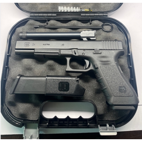 PISTOLA GLOCK 24 CAL 40 + CAÑON IGB CAL 9X19