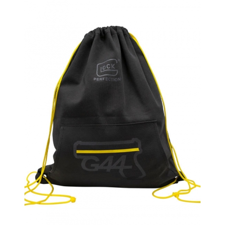 BOLSA DE GIMNASIO CON CORDON GLOCK JERSEY NEGRA / AMARILLA
