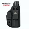 FUNDA ATA FANTOM V3 GLOCK 43X IWB INTERIOR NEGRA ZURDO