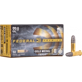 MUNICION FEDERAL 22 LR TARGET GOLD MEDAL 40 gr