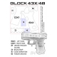 GRIP EMPUÑADURA GLOCK 43X/48 DECAL GRIP