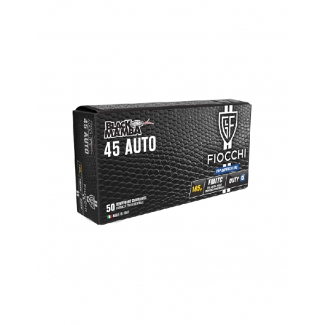MUNICION FIOCCHI 45 ACP BLACK MAMBA FMJTC BM 185 GRS