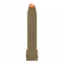 CARGADOR GLOCK 19X +2 9X19 COYOTE 19 TIROS ELEVADOR NARANJA