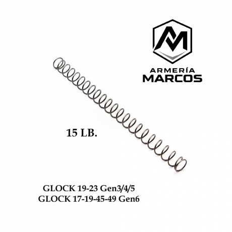 MUELLE RECUPERADOR 15 LB EEMANN GLOCK 19/23 & GEN6