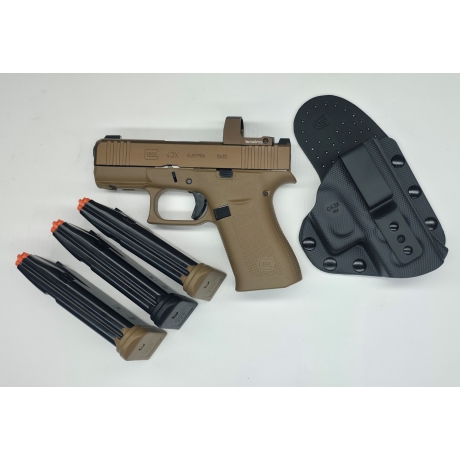 PACK FCSE PISTOLA GLOCK 43X MOSK COYOTE 9x19 VECTOR 3MOA SCRD-53