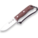 CUCHILLO JOKER BS9 CAMPERO. ACERO SANDVIK 14C28N, MANGO CANVAS MICARTA, HOJA 10,5 CM. CON FUNDA VAQUETILLA.