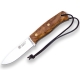 CUCHILLO BUSHCRAFT Y SUPERVIVENCIA JOKER EMBER FLAT MANGO DE NOGAL